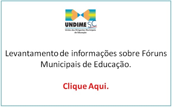 Levantamento de Informações sobre Fóruns Municipais de Educação