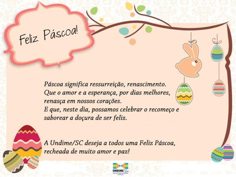 A Undime/SC deseja Feliz Páscoa!