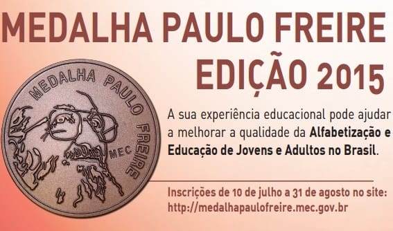 Medalha Paulo Freire: inscrições abertas!