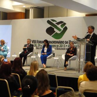 Momentos do VIII Fórum Extraordinário da Undime/SC