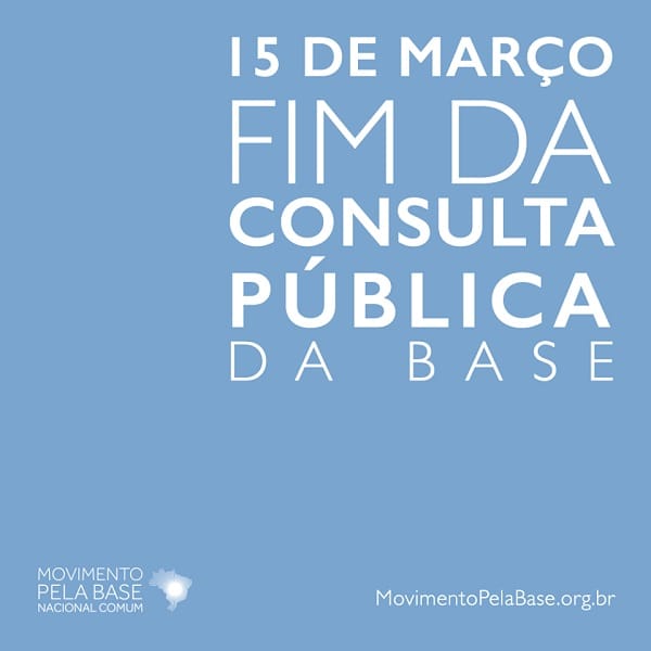 Base Nacional Curricular recebe contribuições até hoje