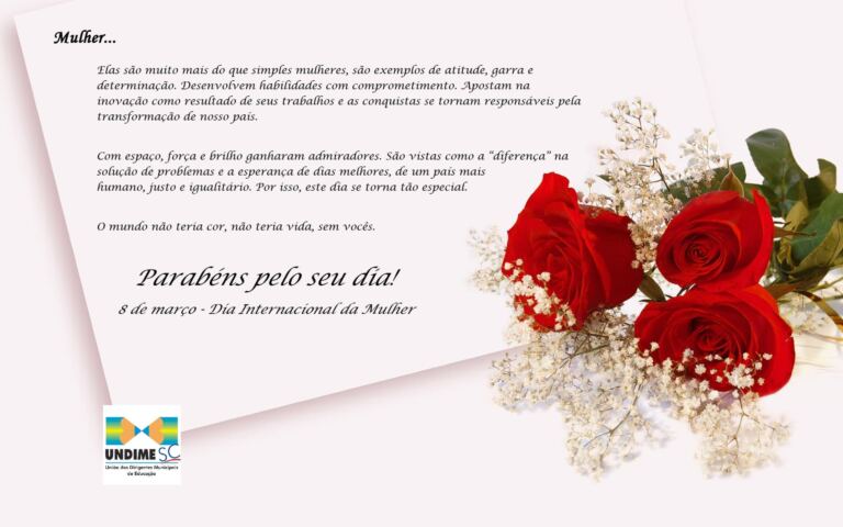 Undime/SC parabeniza as mulheres neste dia especial