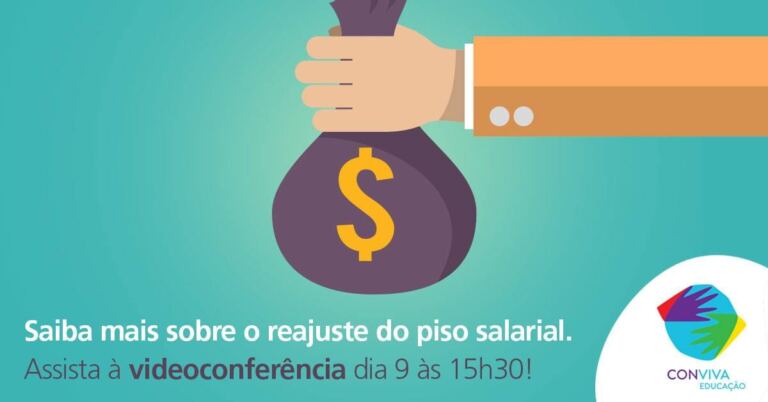 Piso salarial para os profissionais do magistério será o tema da próxima videoconferência do Conviva Educação
