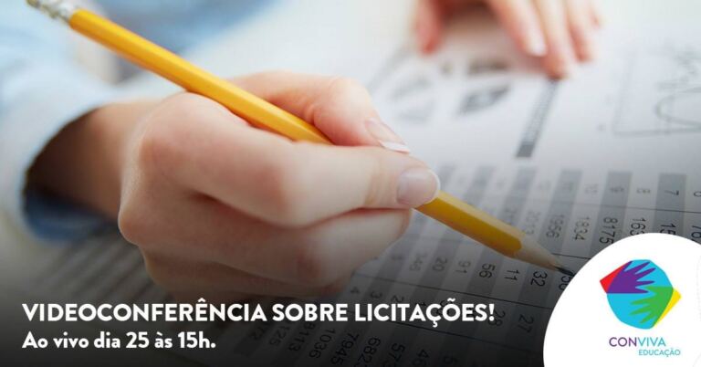 Conviva Educação promoverá videoconferência sobre licitações no dia 25 de maio