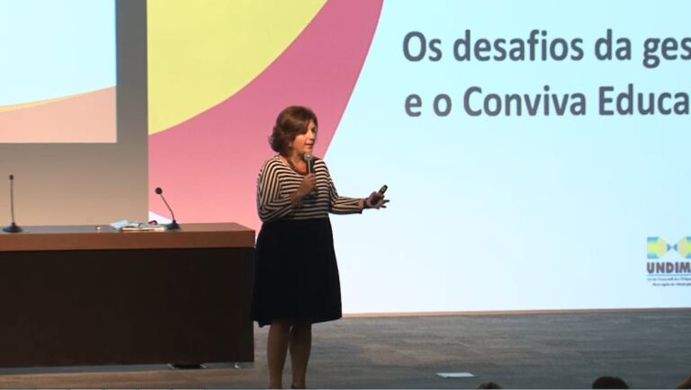 Cleuza Repulho explica a ferramenta de apoio à gestão municipal – Conviva Educação
