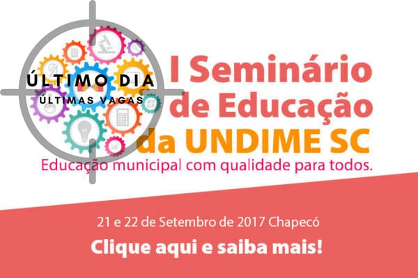 Inscrições do I Seminário de Educação encerram nesta terça-feira