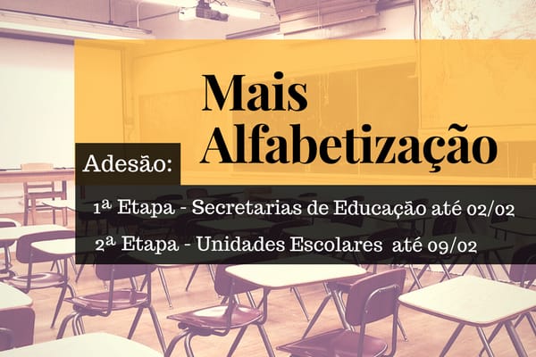 Adesão ao Mais Alfabetização pode ser realizada até sexta-feira (2)