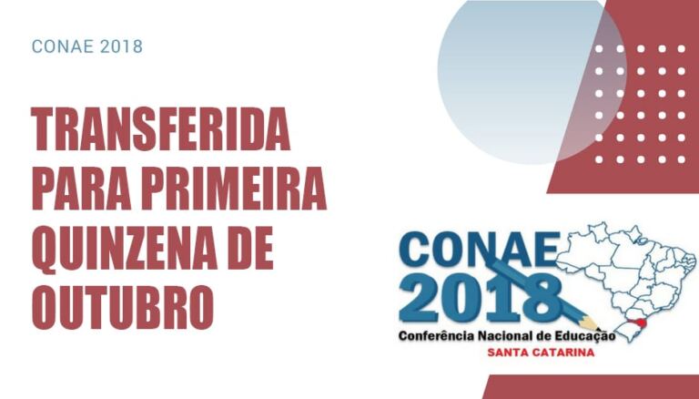 FEE/SC anuncia transferência de realização do III CONAE SC 2018