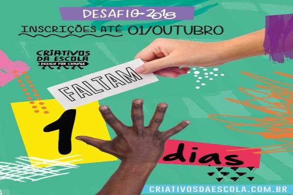 Desafio Criativos da Escola recebe inscrições até 1º de outubro