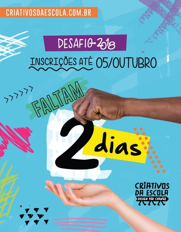 Reta final: inscrições para Desafio Criativos da Escola encerram dia 5 de outubro