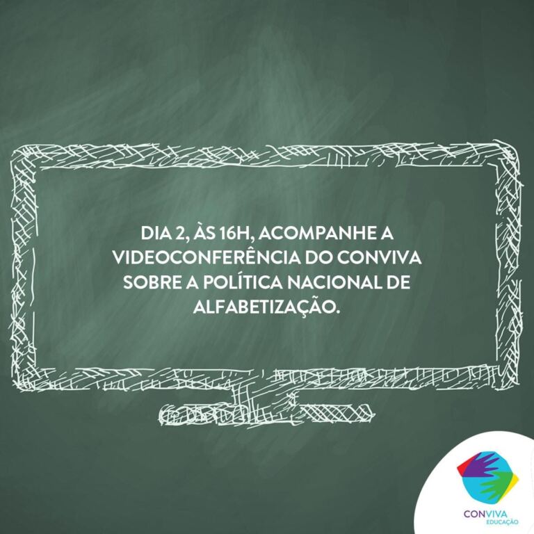 Conviva Educação realiza videoconferência sobre a Política Nacional de Alfabetização