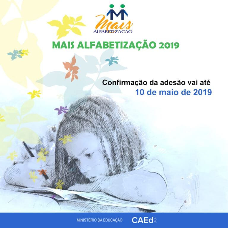 Prorrogado o prazo para adesão/confirmação de participação ao Programa Mais Alfabetização