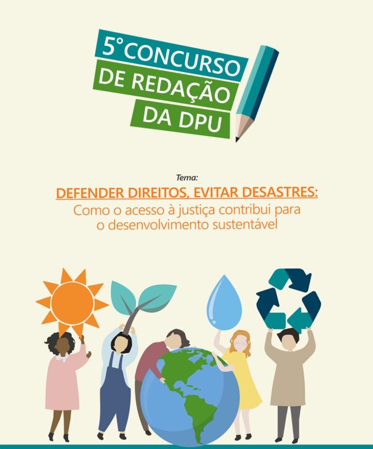 Inscrições abertas para o 5º Concurso de Redação da Defensoria Pública da União