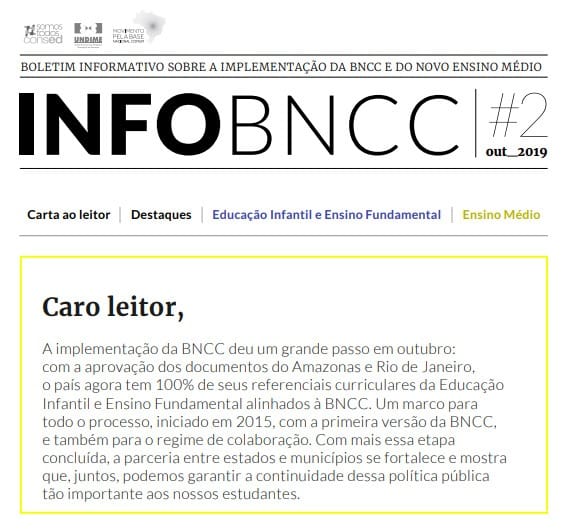Undime e Consed lançam 2ª edição do boletim sobre a BNCC