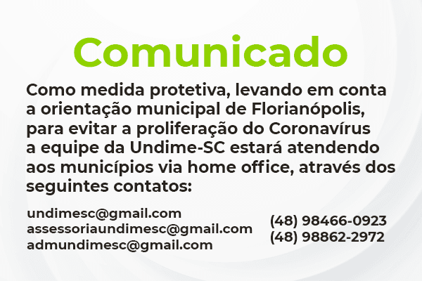 Comunicado UNDIME-SC