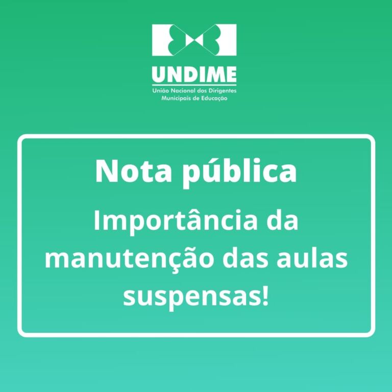 Nota pública – Importância da manutenção das aulas suspensas!