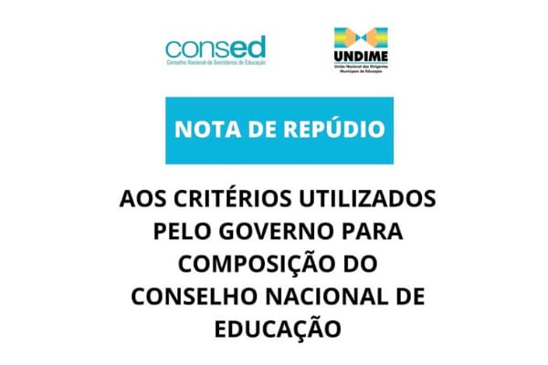 Nota de repúdio aos critérios utilizados pelo governo para composição do Conselho Nacional de Educação