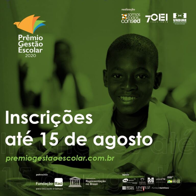 Prêmio de Gestão Escolar: inscrições abertas até 15 de agosto