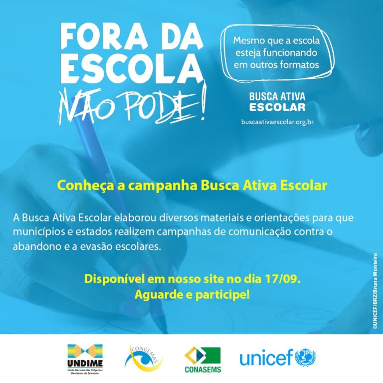Participe da campanha Busca Ativa Escolar