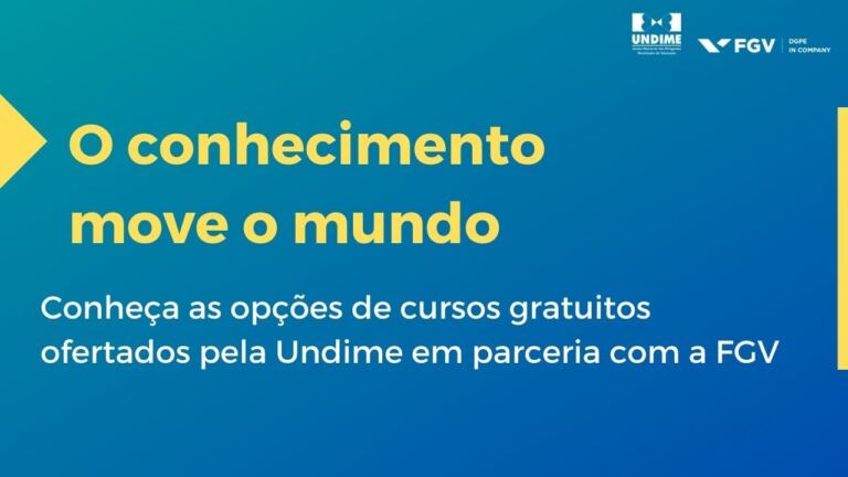 Undime e FGV ofertam cursos gratuitos em diferentes áreas