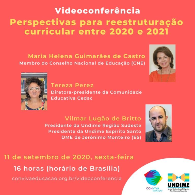 Conviva debate perspectivas para reestruturação curricular entre 2020 e 2021