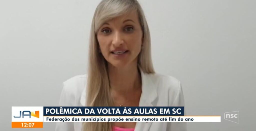 Entrevista ao Jornal do almoço: retorno às aulas presenciais na rede municipal catarinense