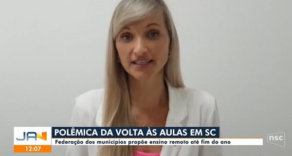 Entrevista ao Jornal do almoço: retorno às aulas presenciais na rede municipal catarinense