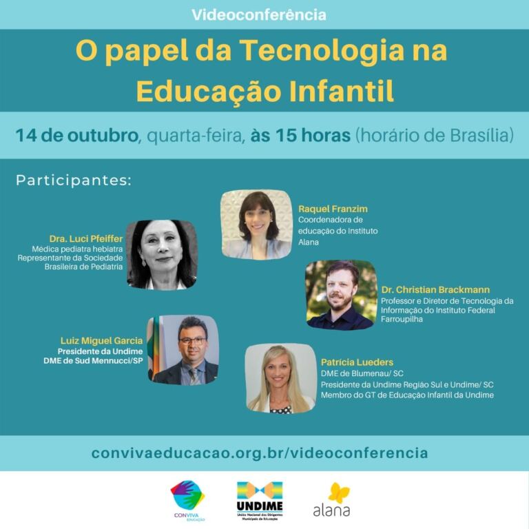 O papel da tecnologia na educação infantil é tema de videoconferência