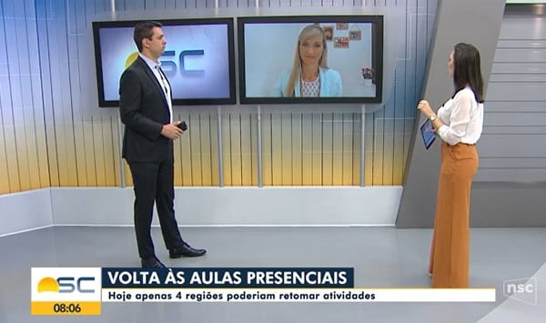 Entrevista ao Bom Dia SC: retorno às aulas presenciais na rede municipal catarinense