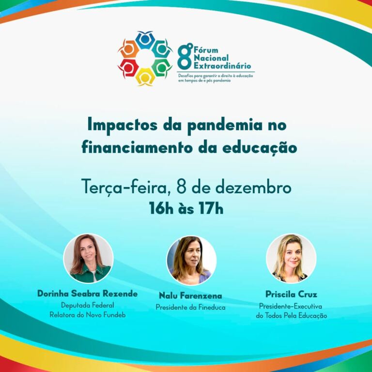 8º Fórum Nacional Extraordinário da Undime vai abordar os impactos da pandemia no financiamento da educação