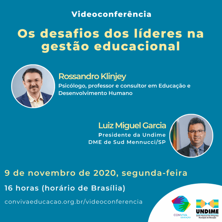 Conviva promove videoconferência sobre os desafios de líderes na gestão educacional
