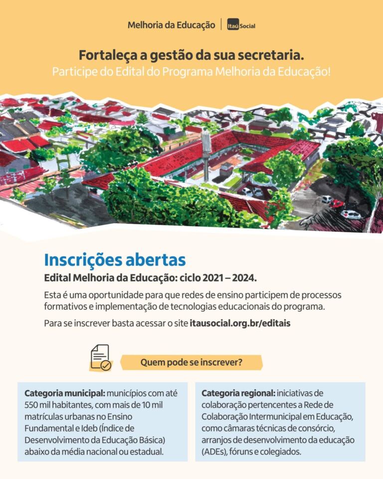 Secretarias municipais de educação podem se inscrever em edital para receber apoio formativo e técnico para enfrentar os desafios da educação