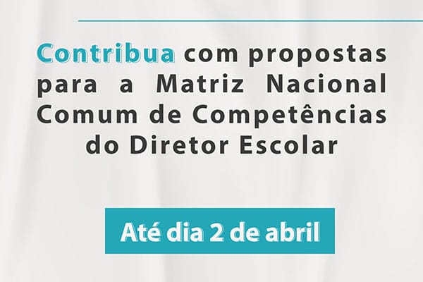CNE abre segunda Consulta Pública sobre a proposta da Matriz Nacional Comum de Competências do Diretor Escolar