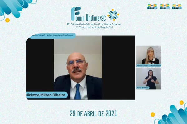 Ministro da Educação participa de fórum virtual da Undime/SC e Região Sul