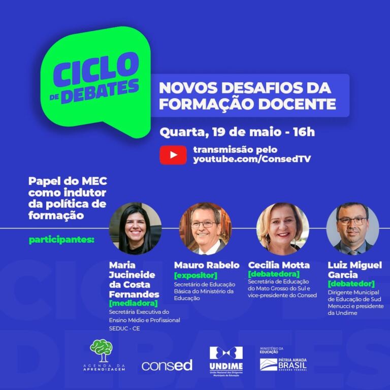Acompanhe o segundo evento do ciclo de debates sobre Formação Docente