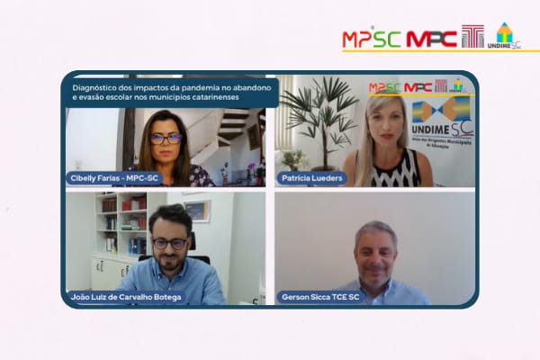 Undime/SC, em parceria com MPSC, MPC/SC e TCE/SC, divulga dados inéditos sobre os impactos da pandemia no abandono e evasão escolar no estado