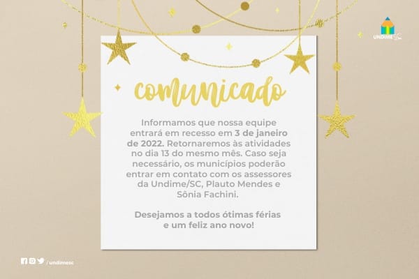 COMUNICADO UNDIMESC