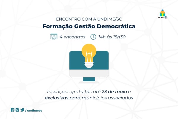Undime/SC promove encontro formativo sobre gestão democrática, assista ao vídeo