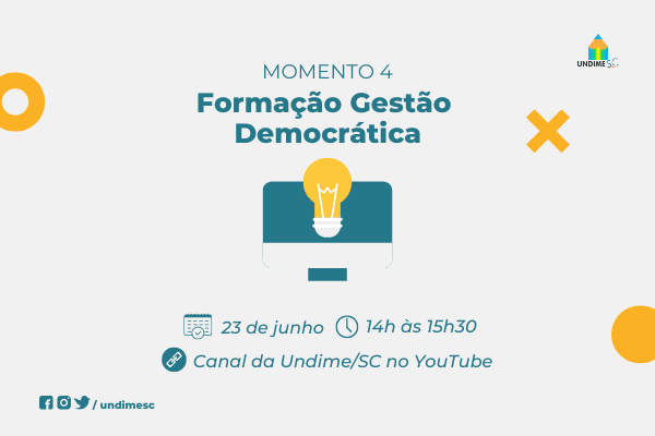 Encontro com a Undime/SC desta quinta (23) promove encerramento da Formação Gestão Democrática