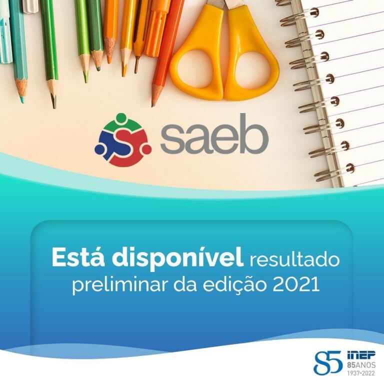 Resultado preliminar do Saeb 2021 disponível