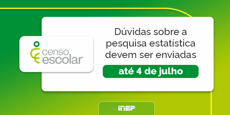 Inep promove live sobre o Censo Escolar no dia 14 de julho