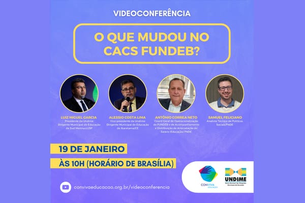Undime e Conviva realizam videoconferência sobre o Cacs Fundeb