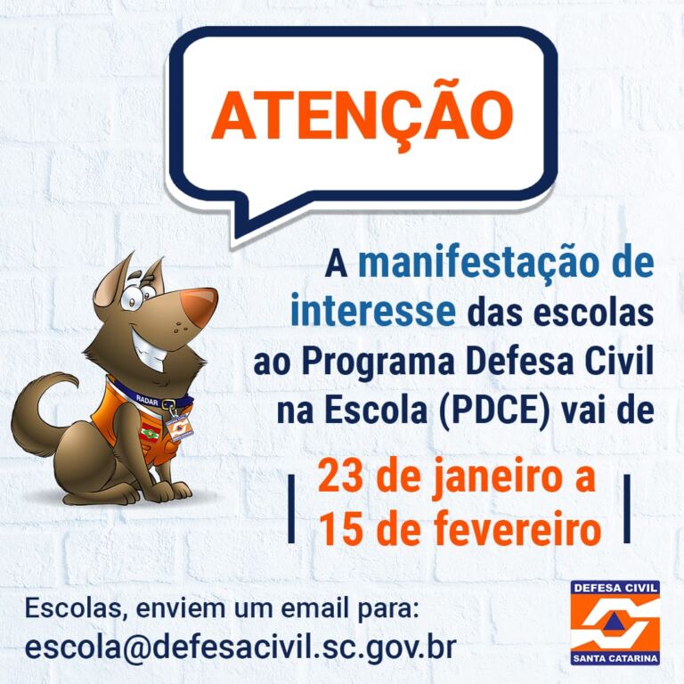 Undime/SC reforça prazo de adesão ao Programa Defesa Civil na Escola (PDCE) 2023