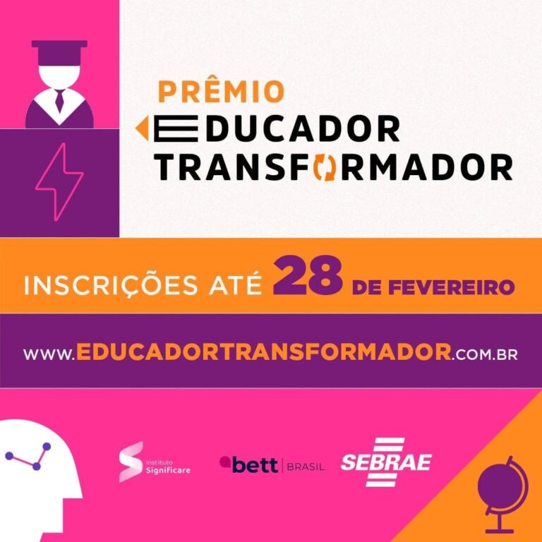 Prêmio Educador Transformador recebe inscrições até 28 de fevereiro