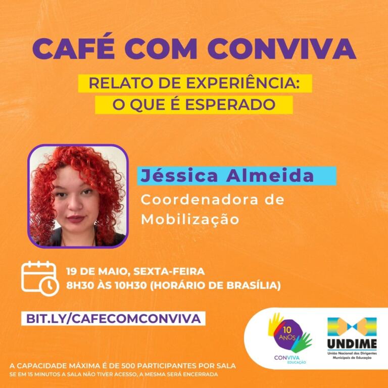 Café com Conviva vai abordar relatos de experiências da plataforma