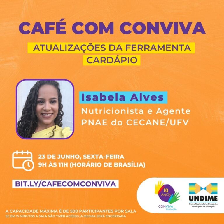 Café com Conviva vai falar sobre as atualizações da ferramenta cardápio na plataforma