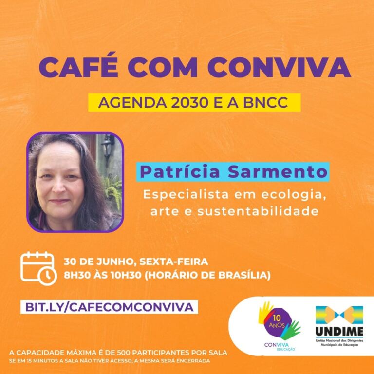 Agenda 2030 e a BNCC serão tratadas no próximo Café com Conviva
