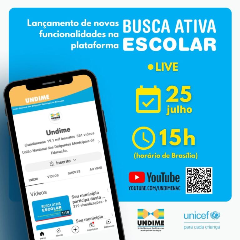 Busca Ativa Escolar lança novas funcionalidades da plataforma nesta terça-feira (25)