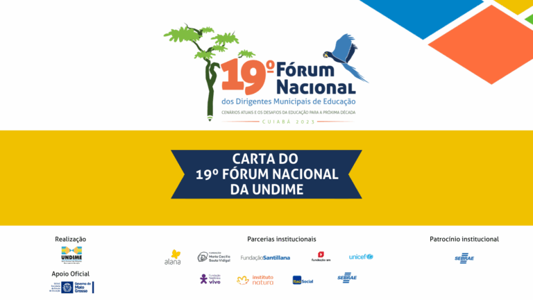 Carta do 19º Fórum Nacional dos Dirigentes Municipais de Educação