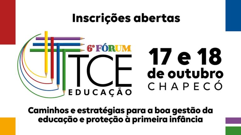 Inscrições abertas para o 6º Fórum TCE Educação